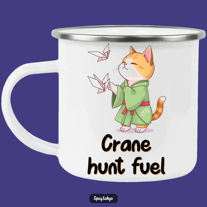 Funny Cat Origami Camping Mug: Adventure Cat Kimono Mug Funny Gift